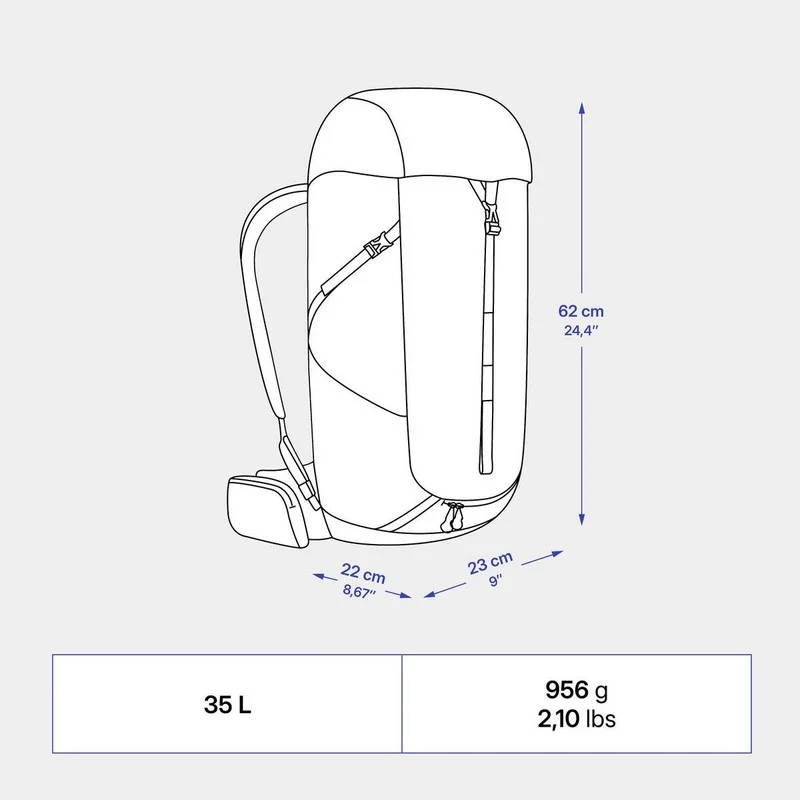 Mochila trekking y montaña 35L MH100 Quechua - Imagen 8
